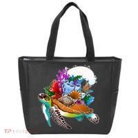 Cool Sea Turtle Ocean Life Tote Bag thumb 0