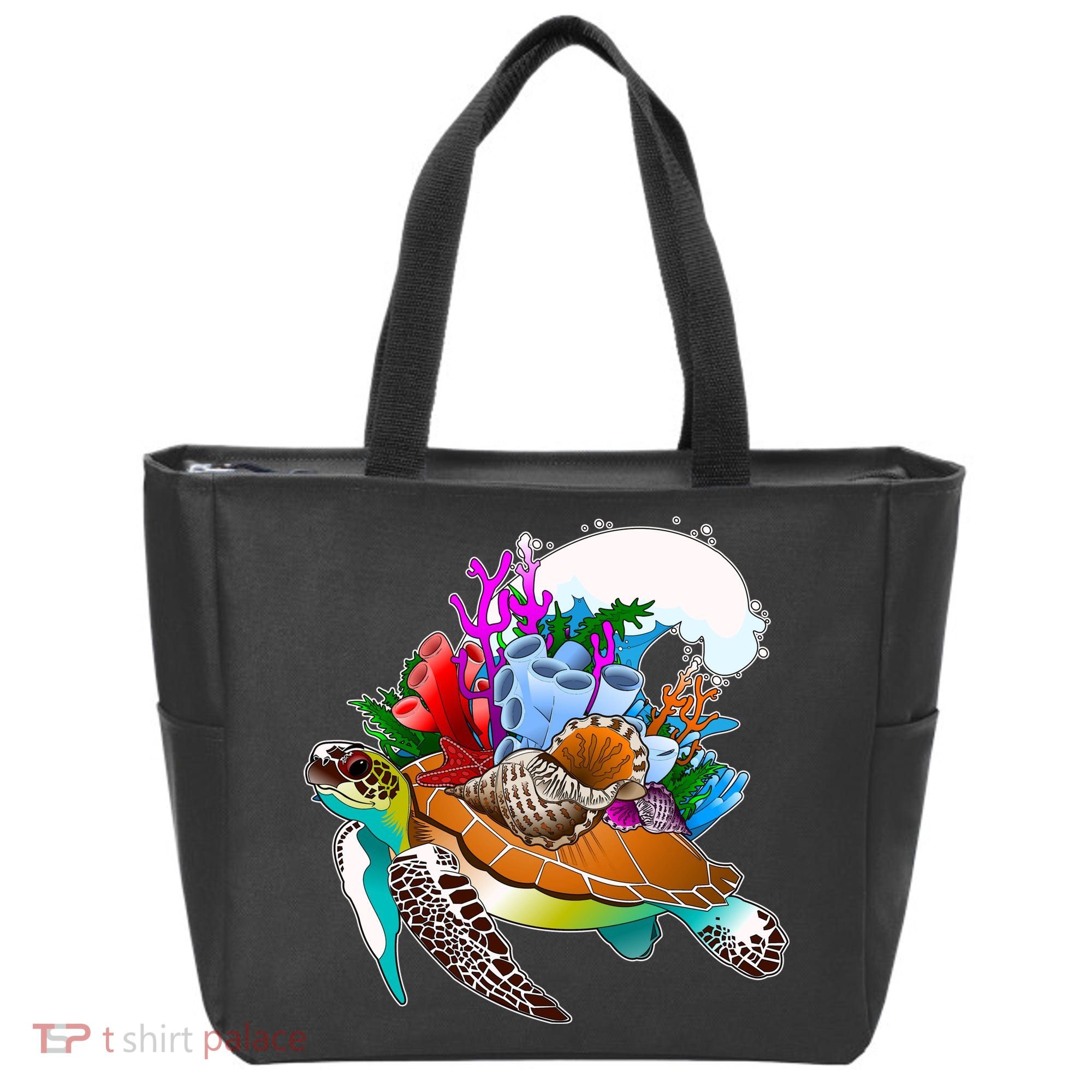 Cool Sea Turtle Ocean Life Tote Bag