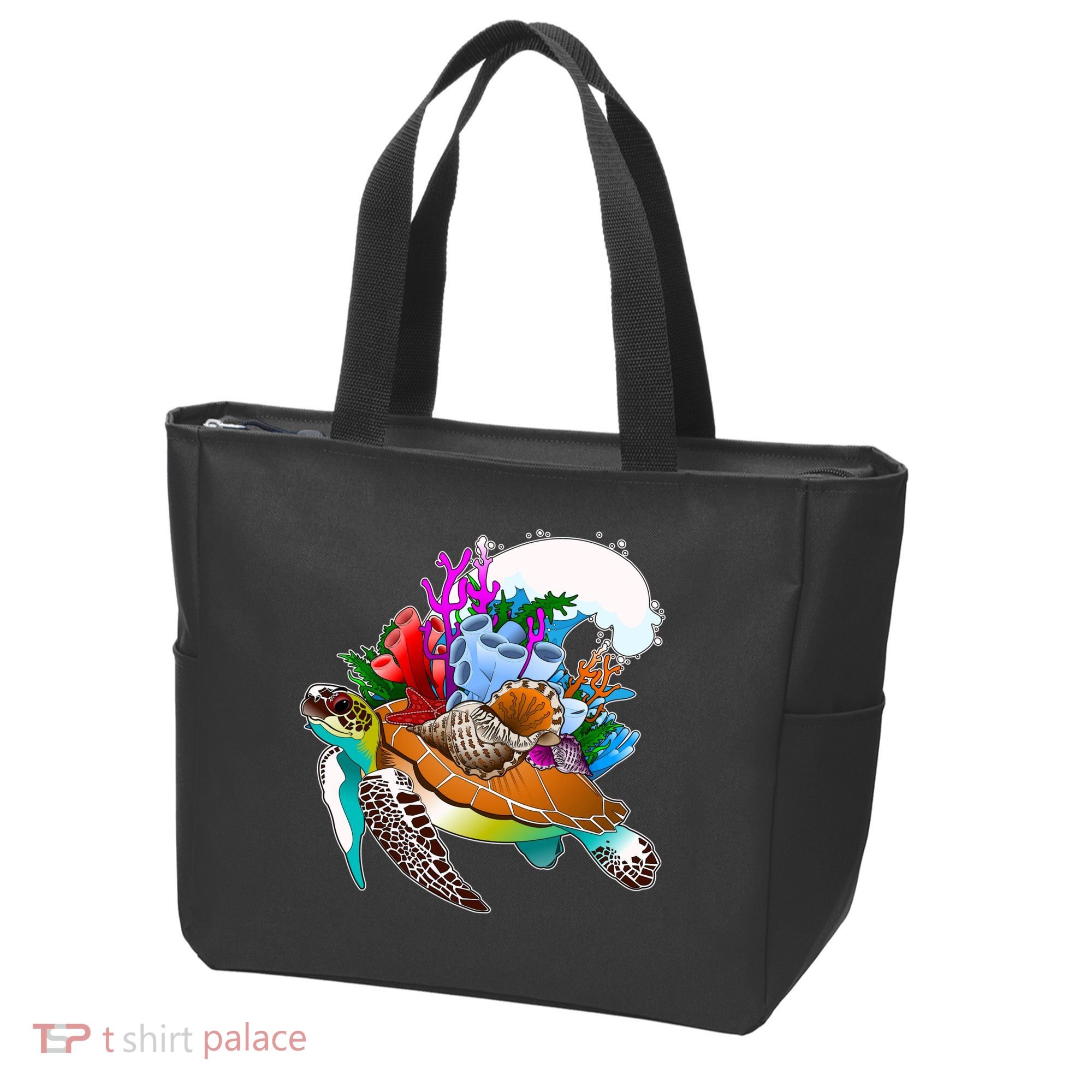 Cool Sea Turtle Ocean Life Tote Bag