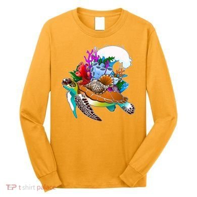 Cool Sea Turtle Ocean Life Long Sleeve Shirt