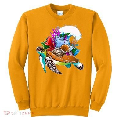 Cool Sea Turtle Ocean Life Sweatshirt