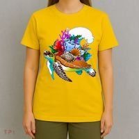 Cool Sea Turtle Ocean Life T-Shirt thumb 4