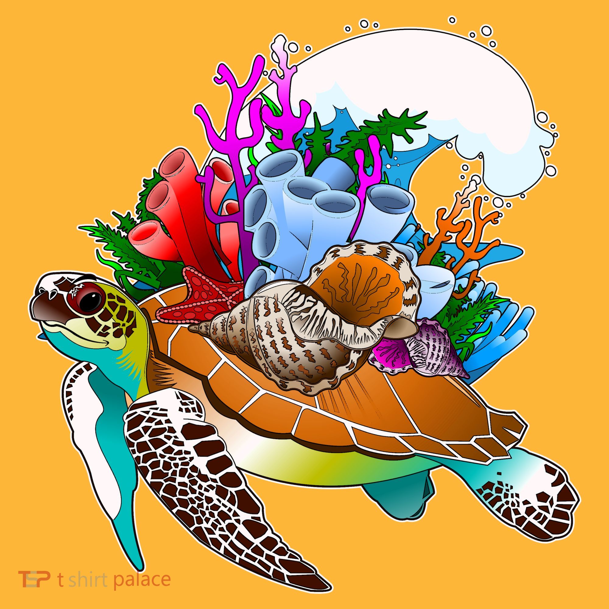 Cool Sea Turtle Ocean Life Toddler T-Shirt