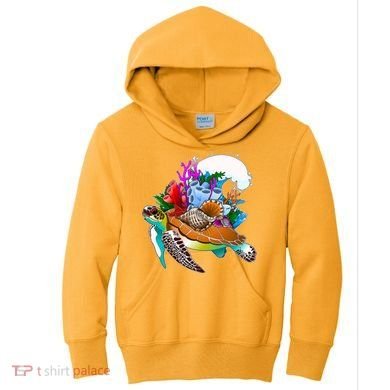 Cool Sea Turtle Ocean Life Kids Hoodie
