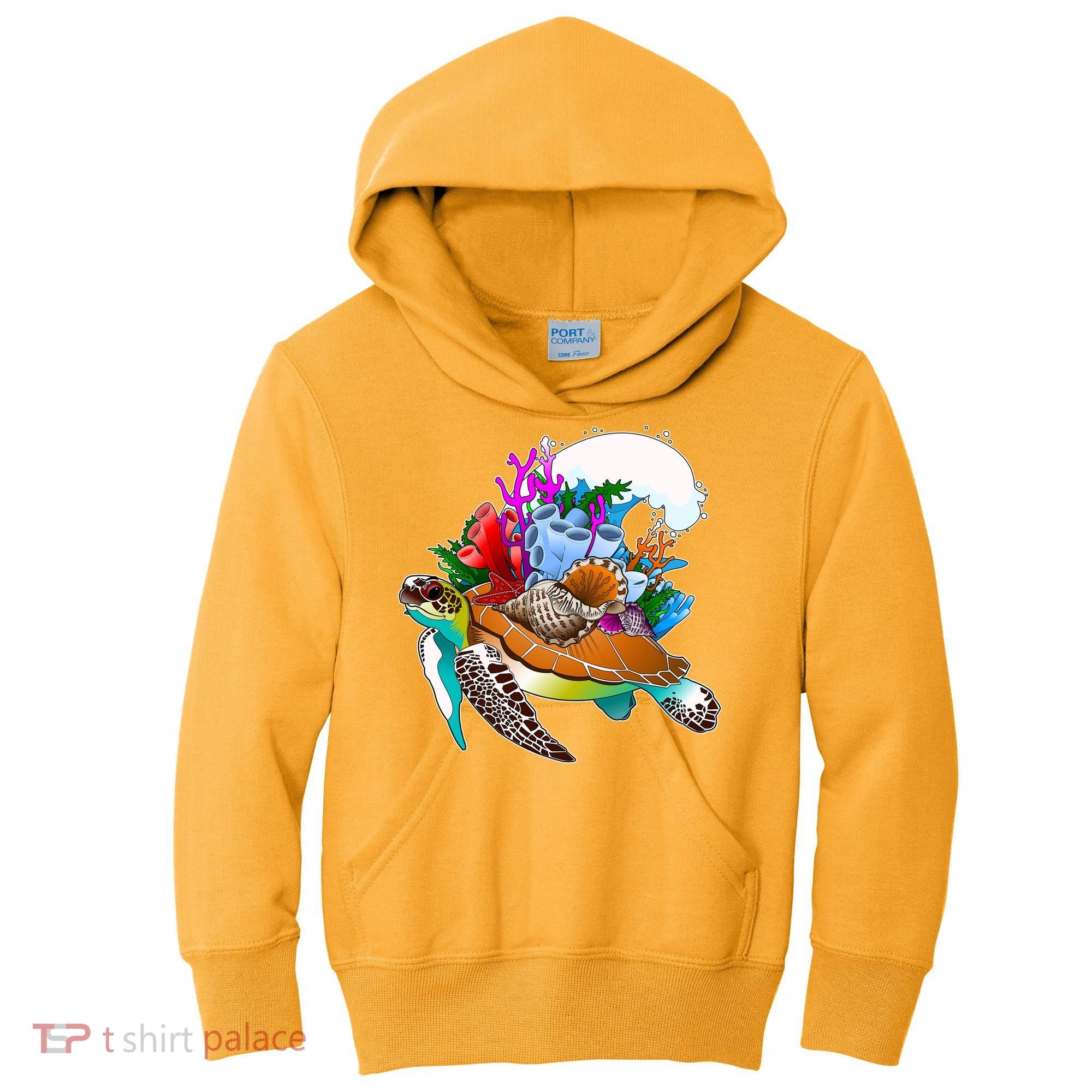 Cool Sea Turtle Ocean Life Kids Hoodie