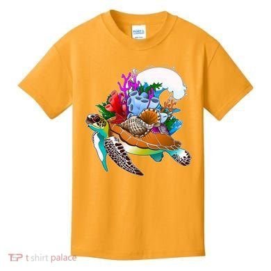 Cool Sea Turtle Ocean Life Kids T-Shirt