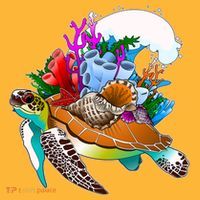 Cool Sea Turtle Ocean Life Kids T-Shirt thumb 4