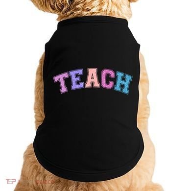Cute Sporty Teach Logo Doggie Tank