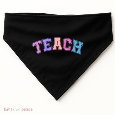 Cute Sporty Teach Logo USA-Made Doggie Bandana