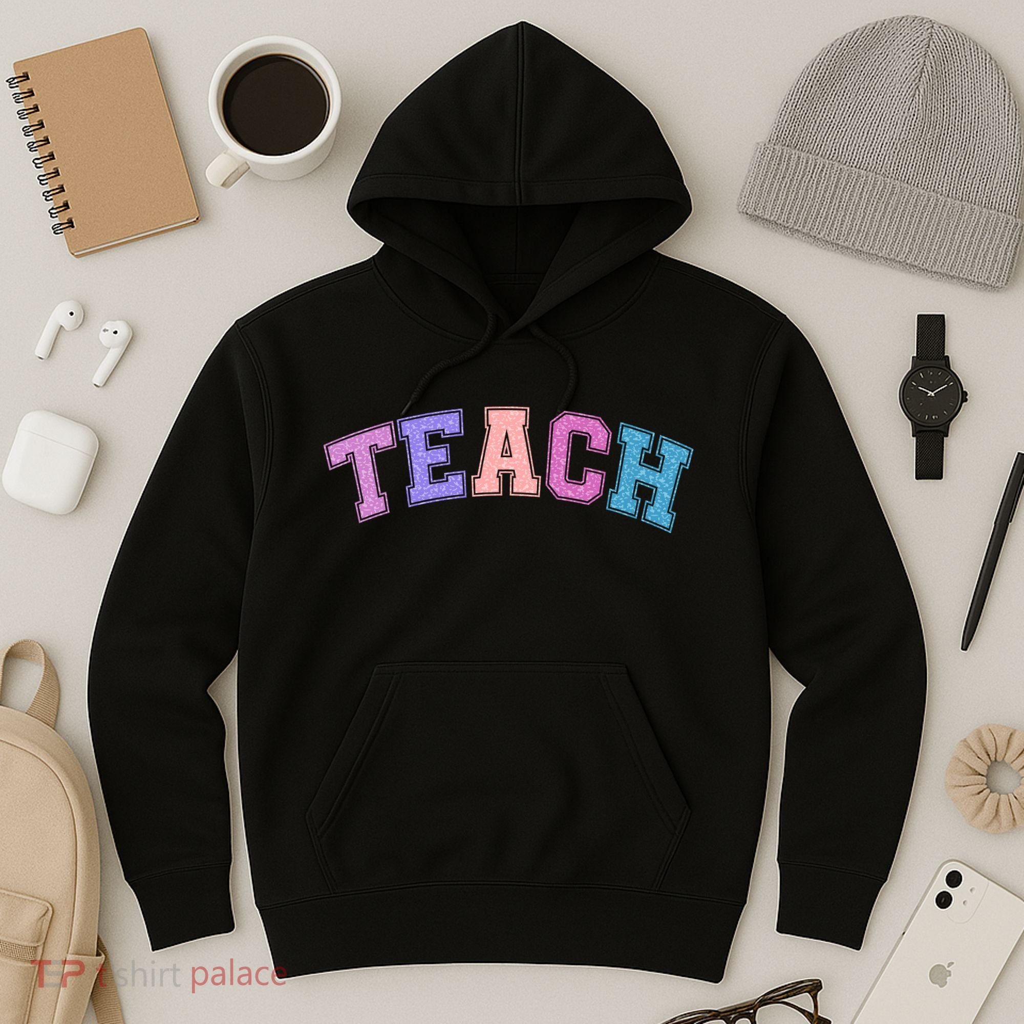 Cute Sporty Teach Logo Hoodie