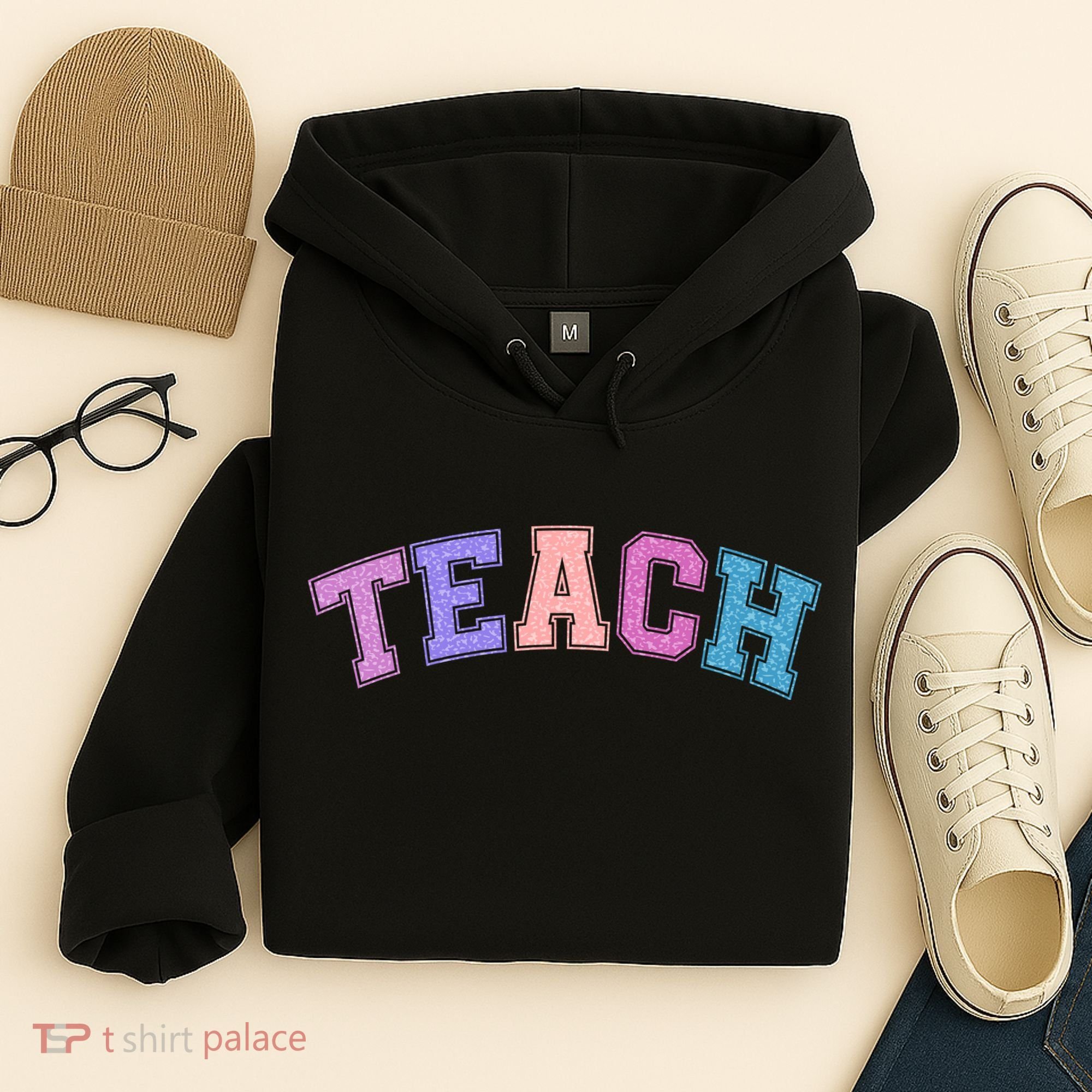 Cute Sporty Teach Logo Hoodie