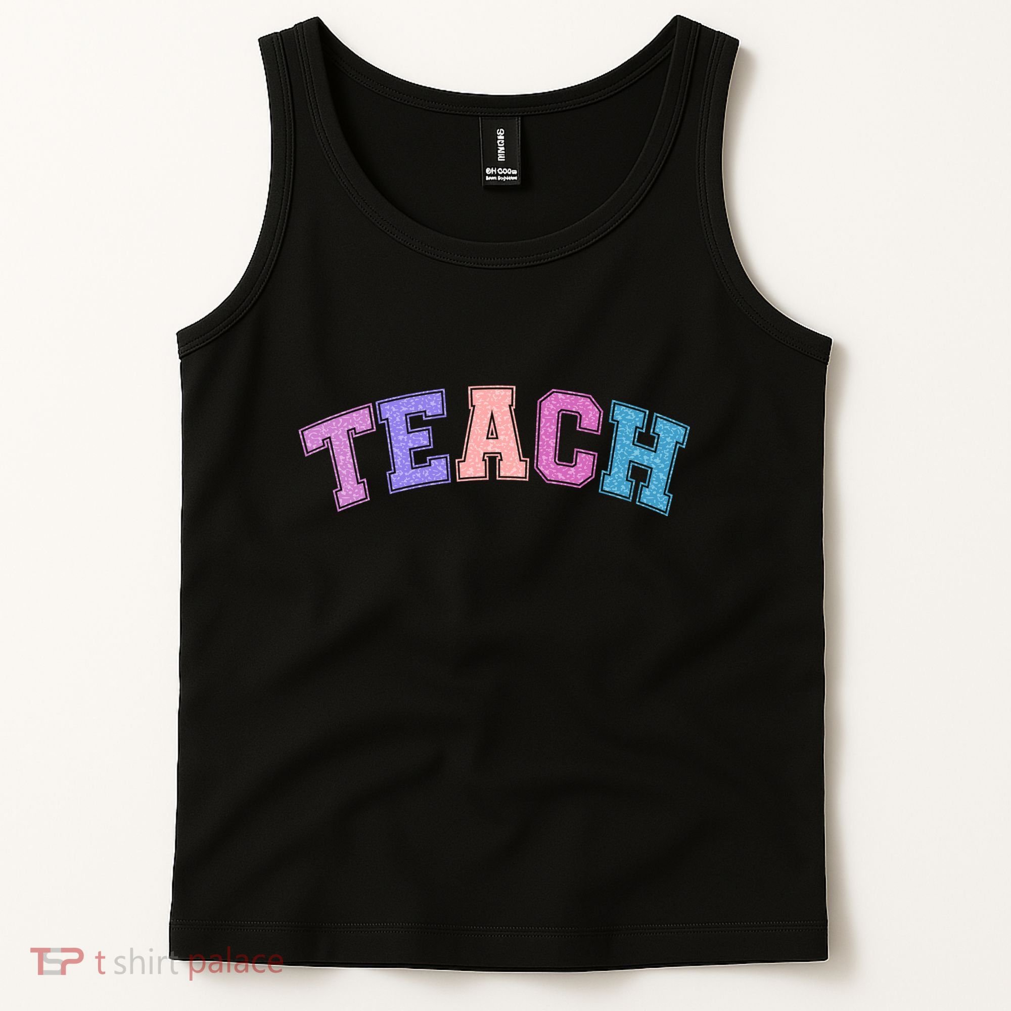 Cute Sporty Teach Logo Tank Top