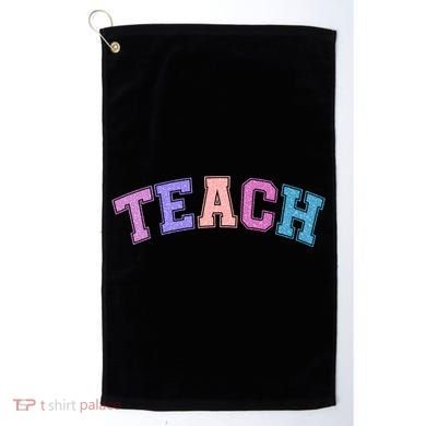 Cute Sporty Teach Logo Golf Towel