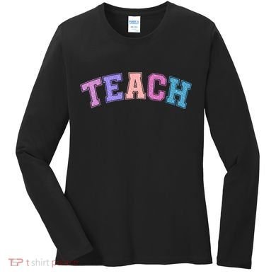 Cute Sporty Teach Logo Women's Long Sleeve Shirt