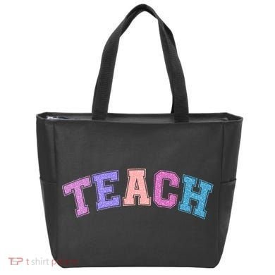 Cute Sporty Teach Logo Tote Bag