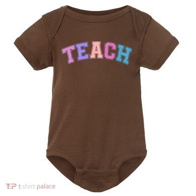 Cute Sporty Teach Logo Baby Bodysuit