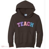 Cute Sporty Teach Logo Kids Hoodie thumb 0