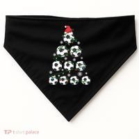 Christmas Soccer Tree Holiday Gift Sport Lover Soccer Player Great Gift USA-Made Doggie Bandana thumb 0