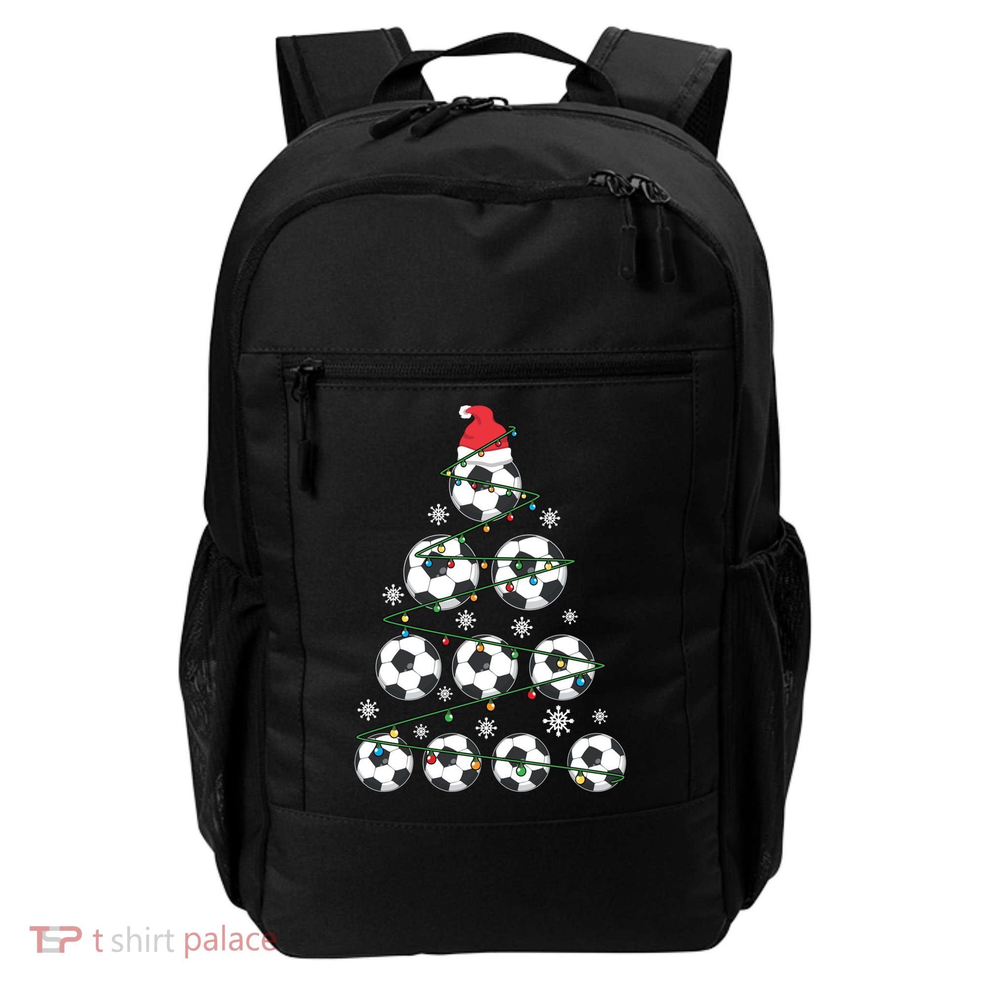 Christmas Soccer Tree Holiday Gift Sport Lover Soccer Player Great Gift Backpack