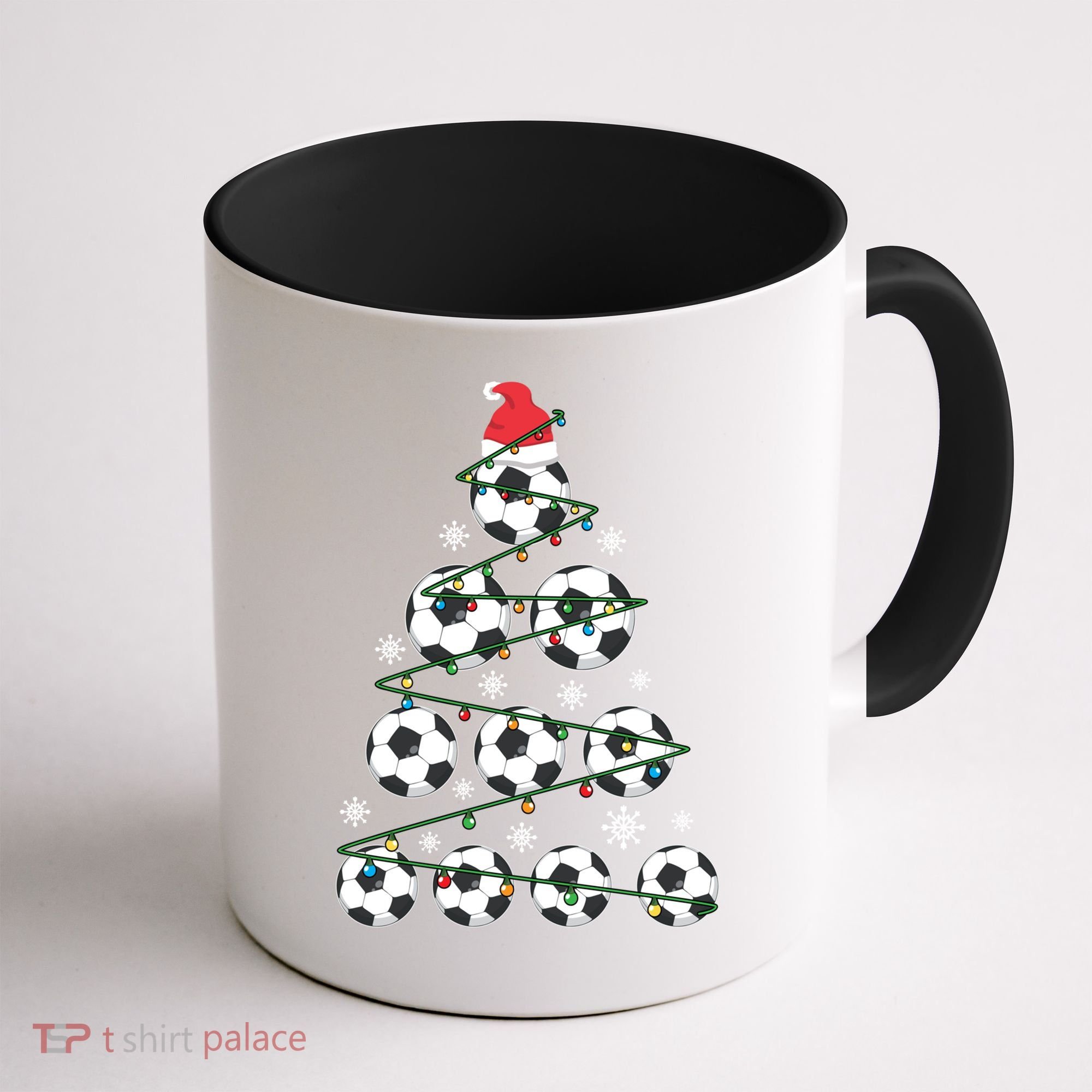 Christmas Soccer Tree Holiday Gift Sport Lover Soccer Player Great Gift Coffee Mug