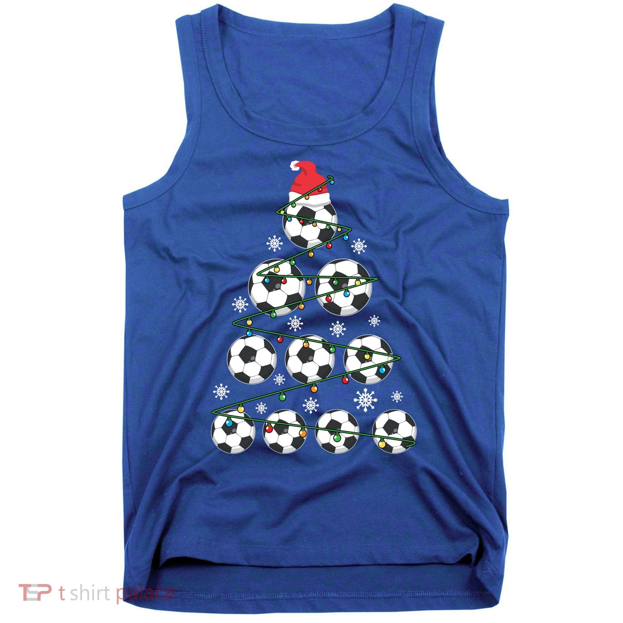 Christmas Soccer Tree Holiday Gift Sport Lover Soccer Player Great Gift Tank Top