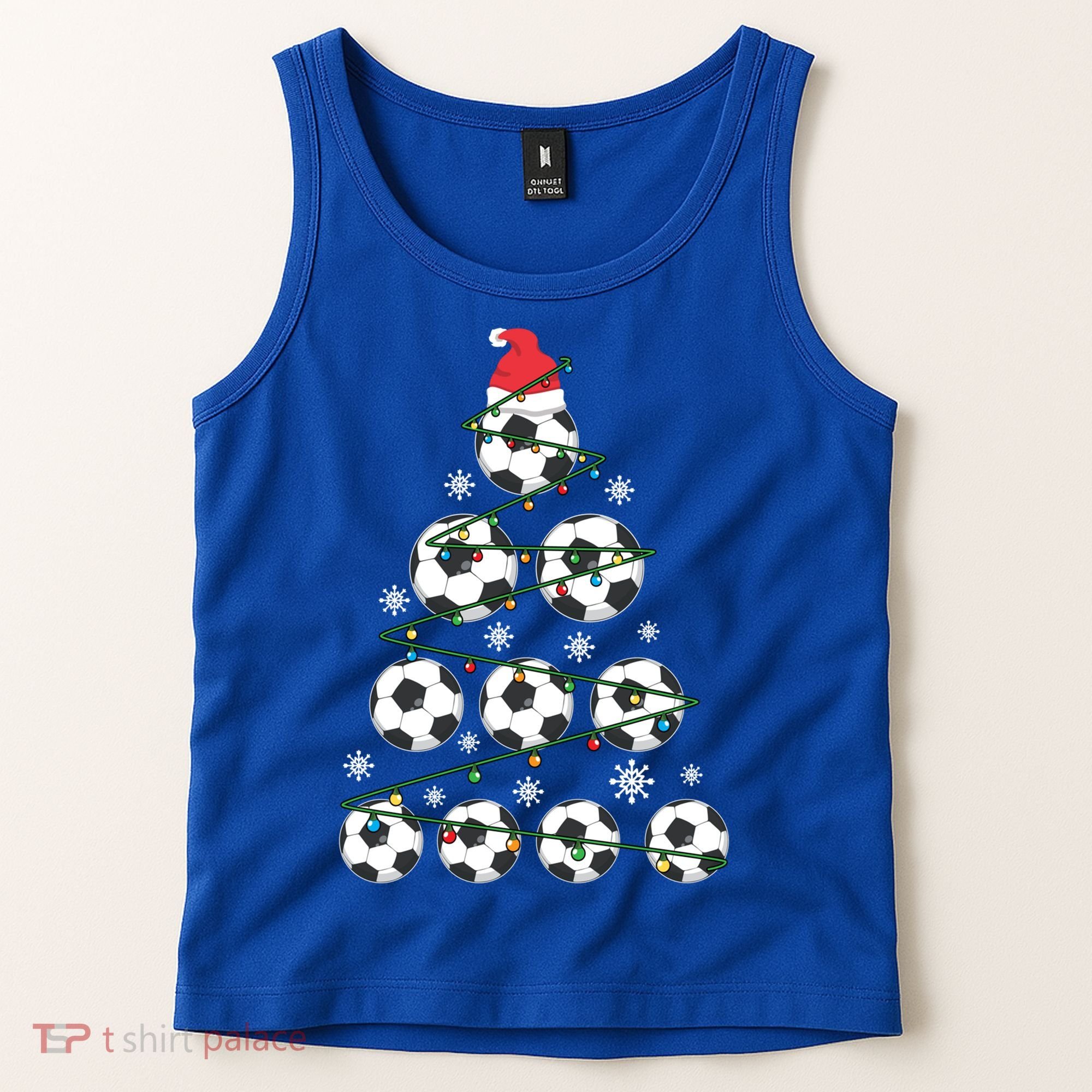Christmas Soccer Tree Holiday Gift Sport Lover Soccer Player Great Gift Tank Top