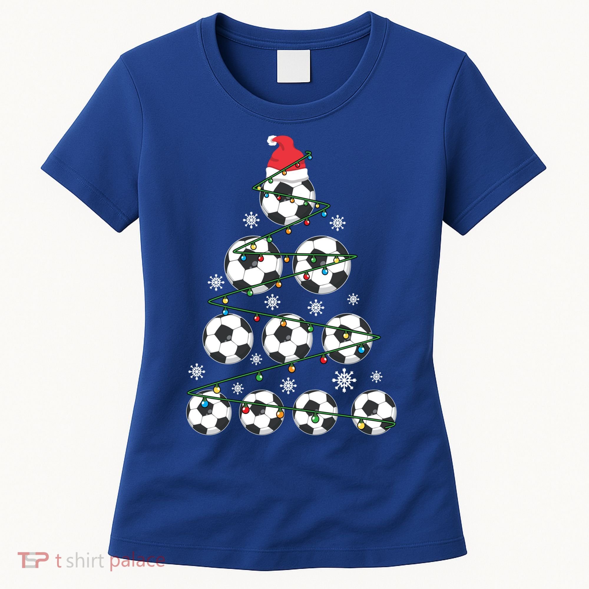 Christmas Soccer Tree Holiday Gift Sport Lover Soccer Player Great Gift Women's T-Shirt