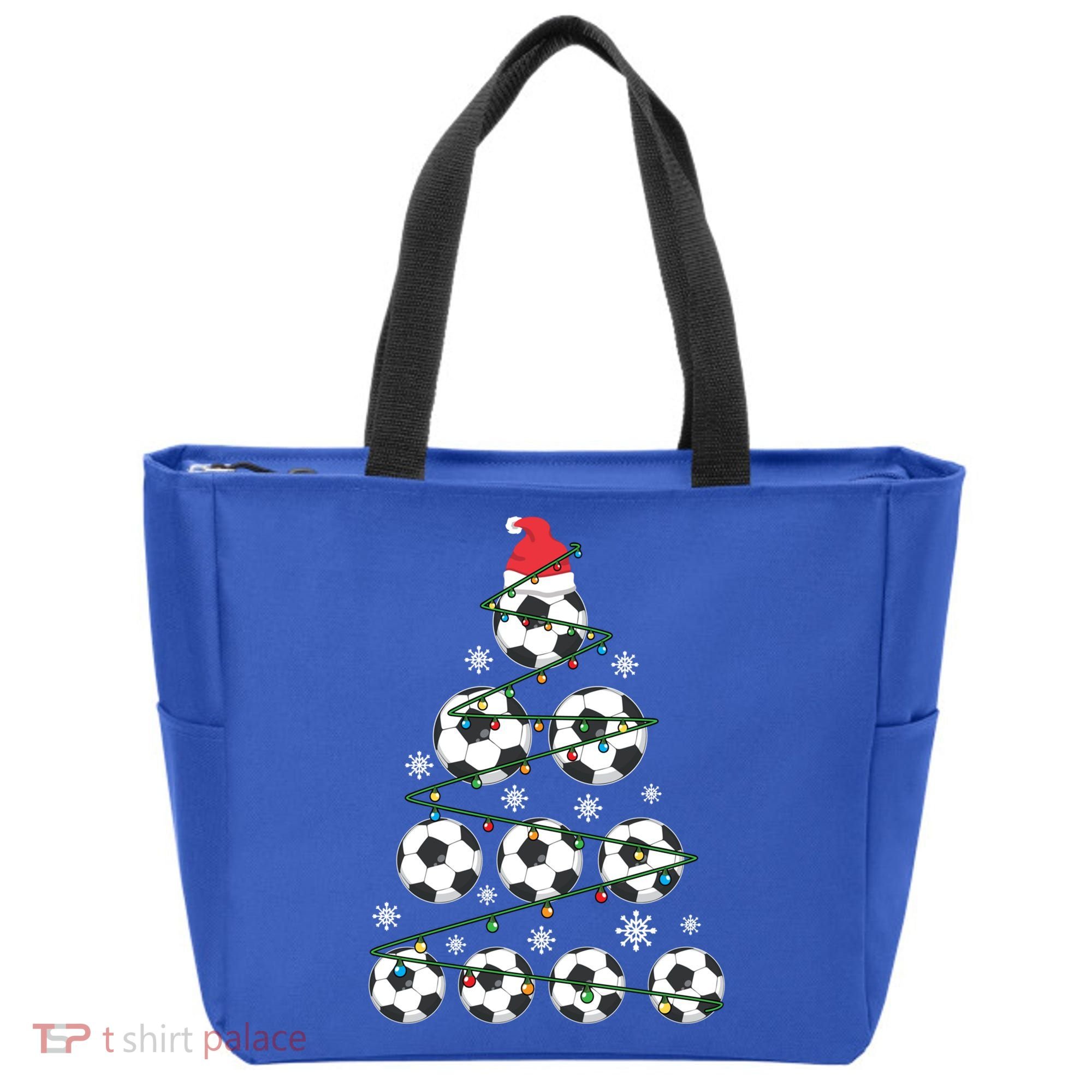 Christmas Soccer Tree Holiday Gift Sport Lover Soccer Player Great Gift Tote Bag