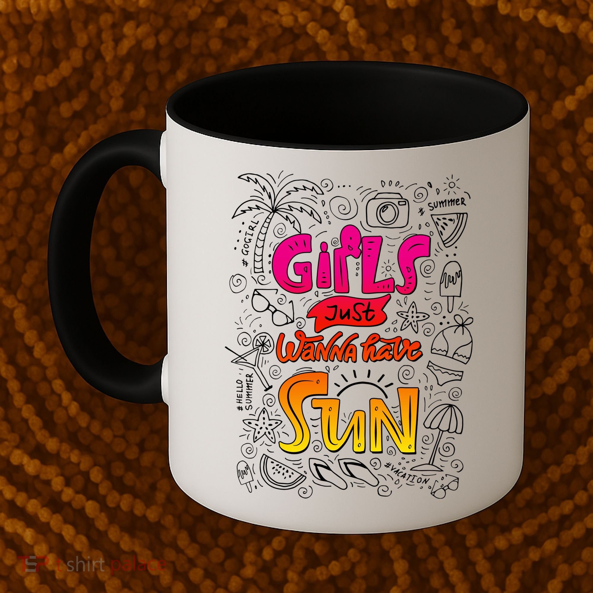 Cute Summer Time Girls Just Wanna Have Sun Coffee Mug