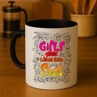 Cute Summer Time Girls Just Wanna Have Sun Coffee Mug thumb 4