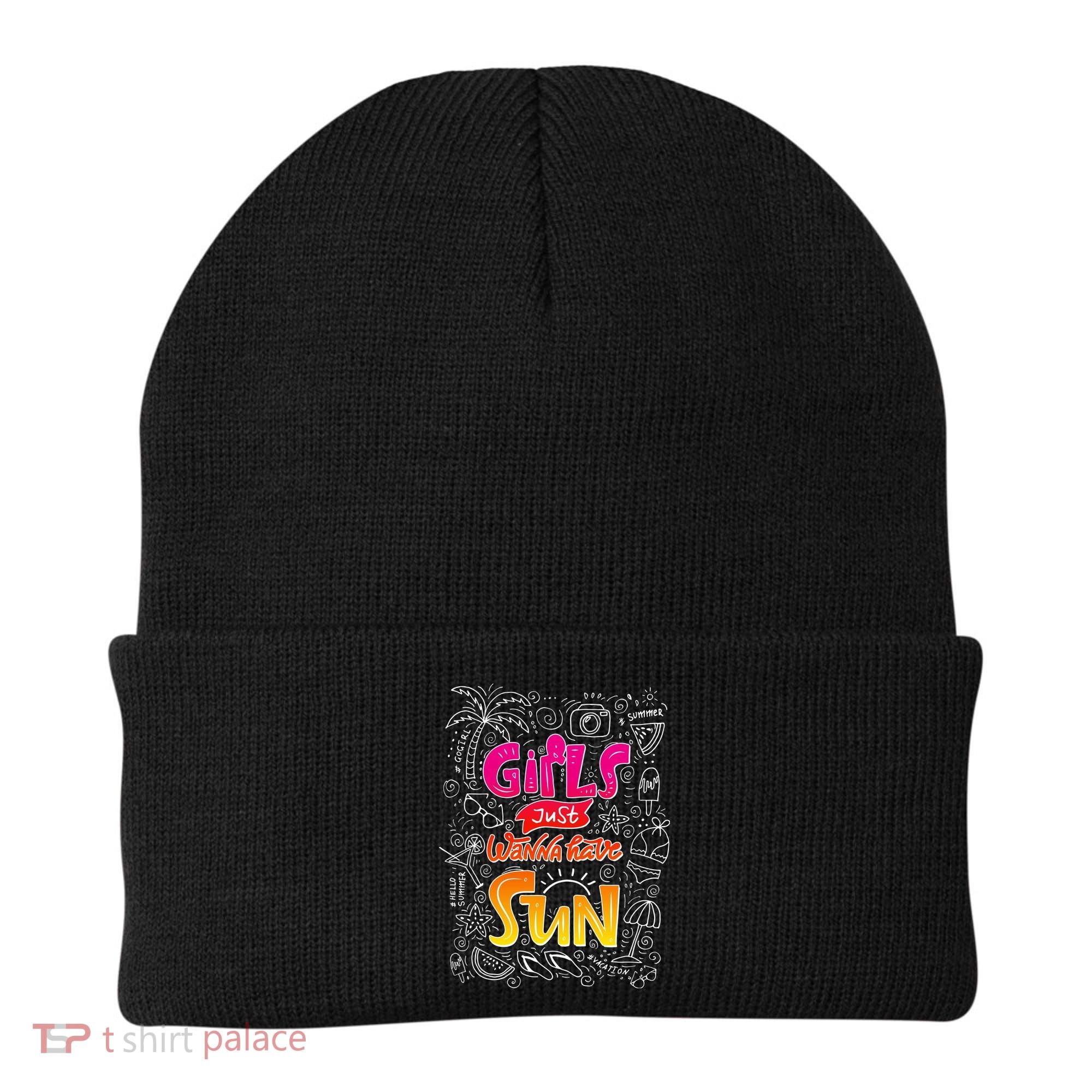 Cute Summer Time Girls Just Wanna Have Sun Beanie