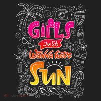 Cute Summer Time Girls Just Wanna Have Sun Beanie thumb 2