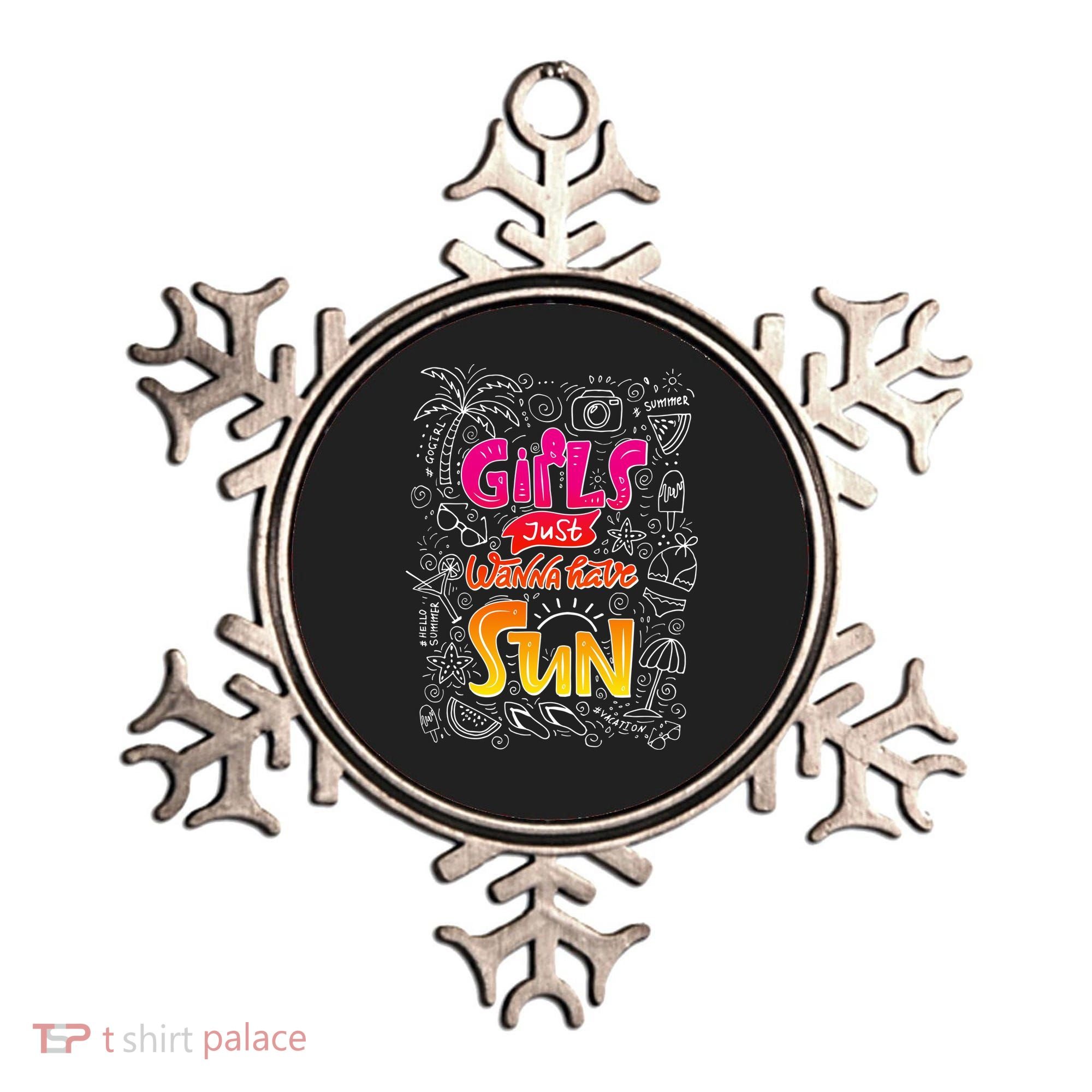 Cute Summer Time Girls Just Wanna Have Sun Ornament