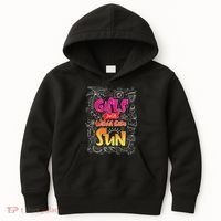 Cute Summer Time Girls Just Wanna Have Sun Kids Hoodie thumb 0