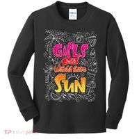 Cute Summer Time Girls Just Wanna Have Sun Kids Long Sleeve Shirt thumb 0