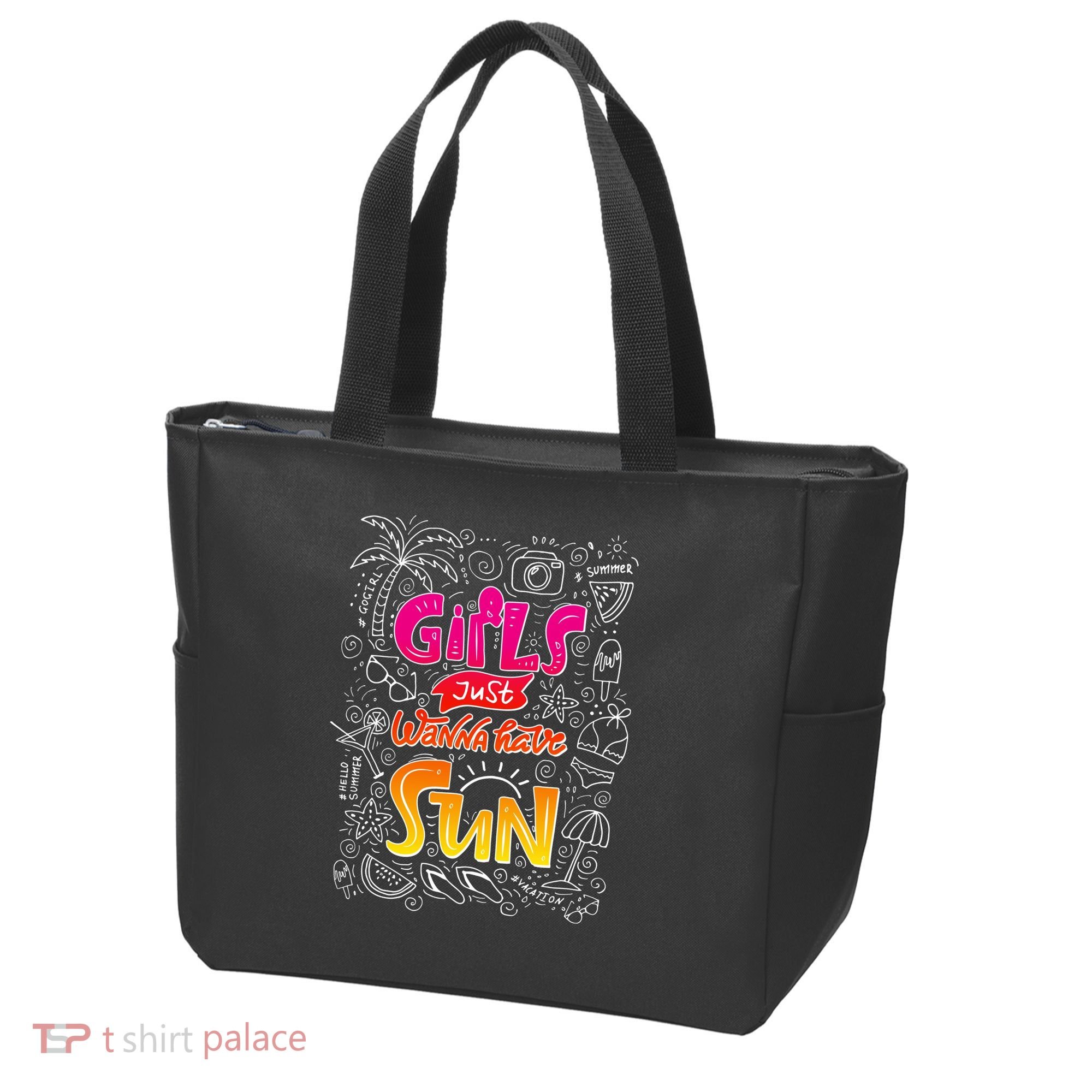 Cute Summer Time Girls Just Wanna Have Sun Tote Bag