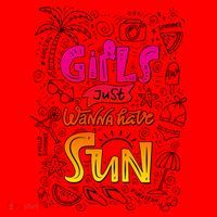 Cute Summer Time Girls Just Wanna Have Sun Santa Hat thumb 1