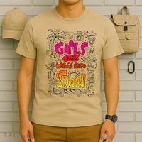 Cute Summer Time Girls Just Wanna Have Sun T-Shirt thumb 6