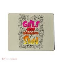 Cute Summer Time Girls Just Wanna Have Sun Mousepad thumb 0