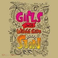 Cute Summer Time Girls Just Wanna Have Sun Mousepad thumb 1