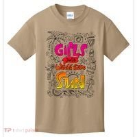 Cute Summer Time Girls Just Wanna Have Sun Kids T-Shirt thumb 0