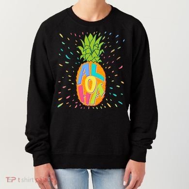 Colorful Summer Time Hawaiian Aloha Pineapple Women's Sweatshirt