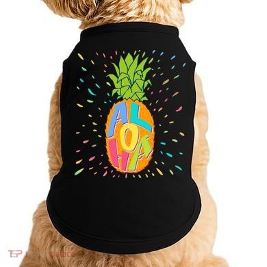 Colorful Summer Time Hawaiian Aloha Pineapple Doggie Tank