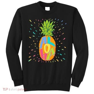 Colorful Summer Time Hawaiian Aloha Pineapple Sweatshirt