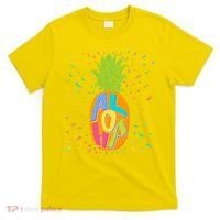 Colorful Summer Time Hawaiian Aloha Pineapple T-Shirt thumb 0
