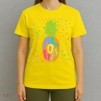 Colorful Summer Time Hawaiian Aloha Pineapple T-Shirt thumb 4