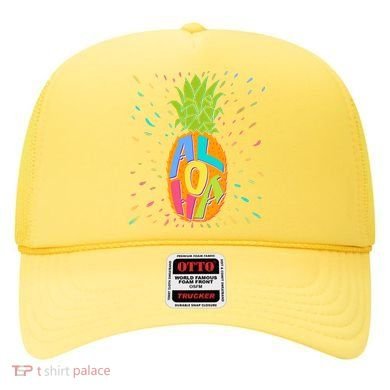 Colorful Summer Time Hawaiian Aloha Pineapple Hat