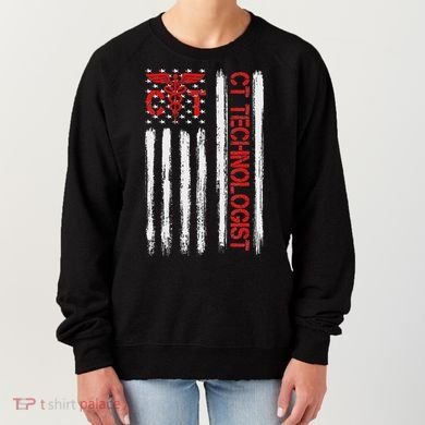 Ct Scan Technologist American Flag Patriotic Radiology Women's Sweatshirt