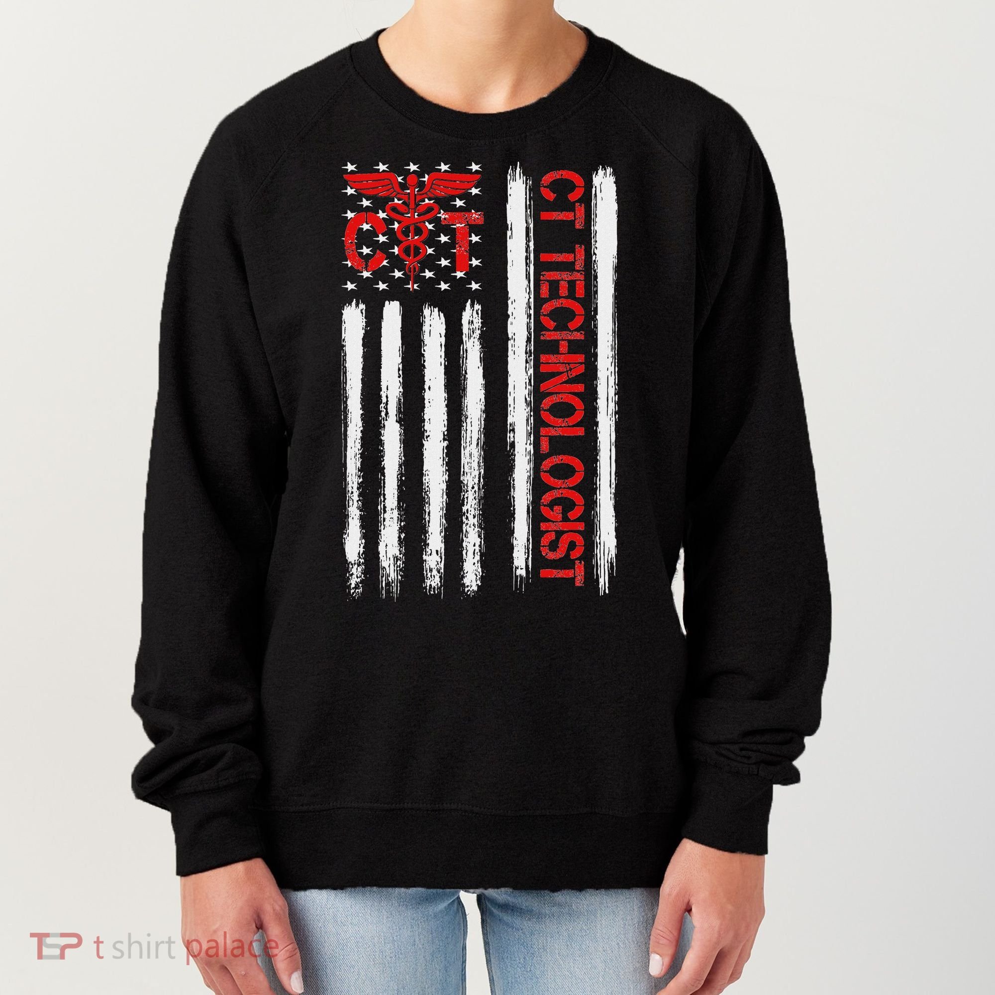 Ct Scan Technologist American Flag Patriotic Radiology Women's Sweatshirt