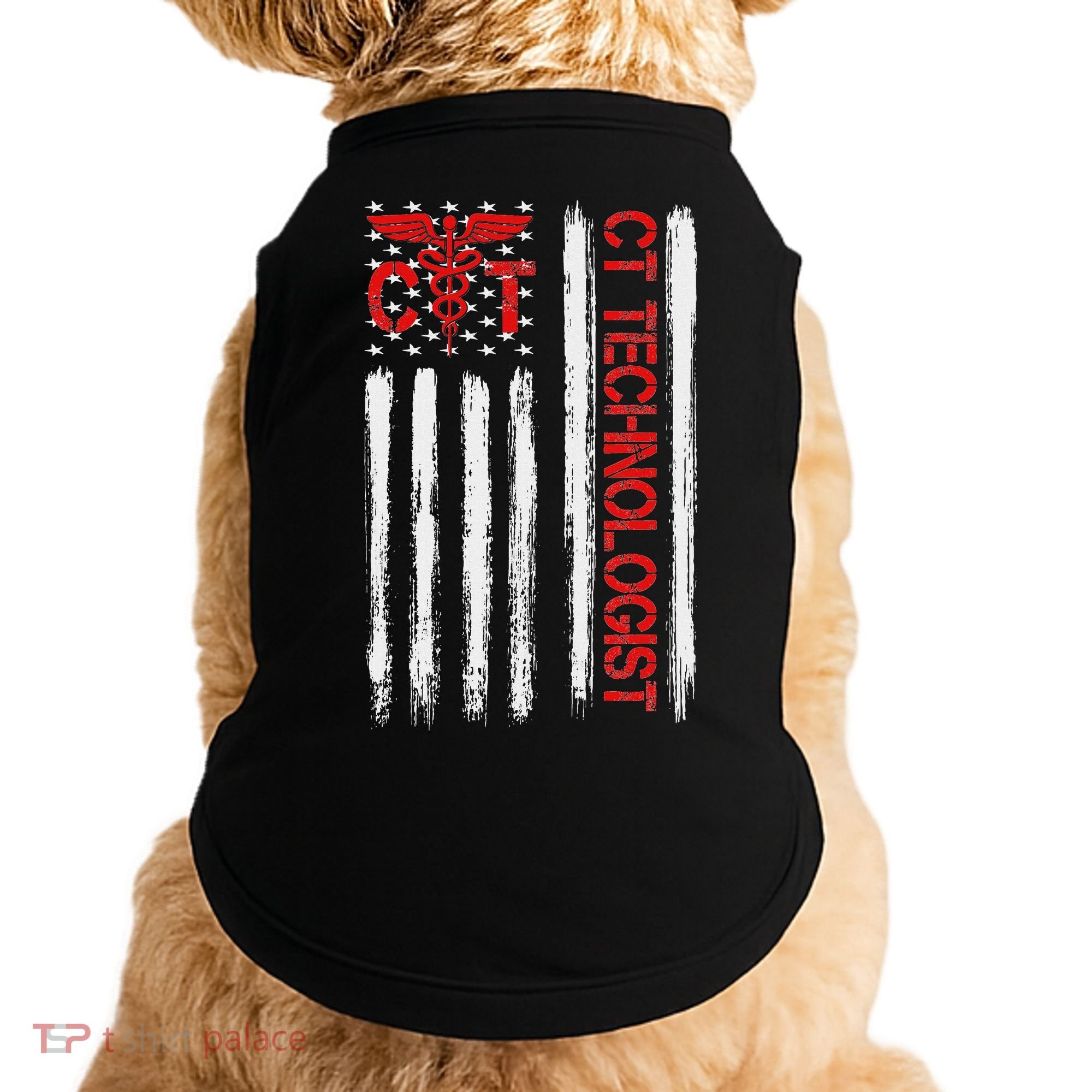 Ct Scan Technologist American Flag Patriotic Radiology Doggie Tank